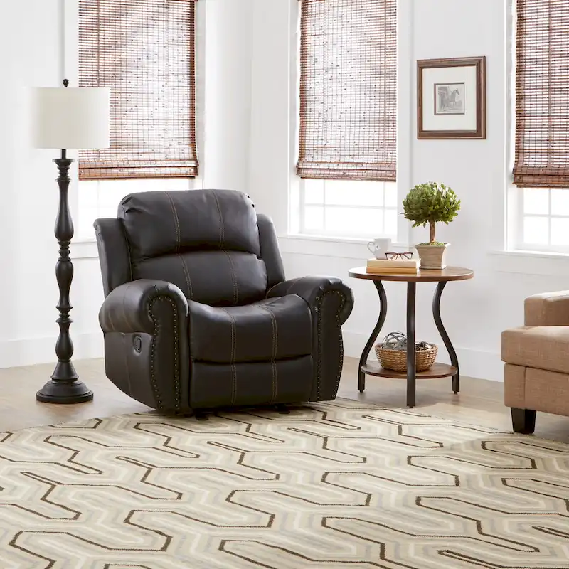 Charlie PU Leather Glider Recliner Club Chair by Christopher Knight Home