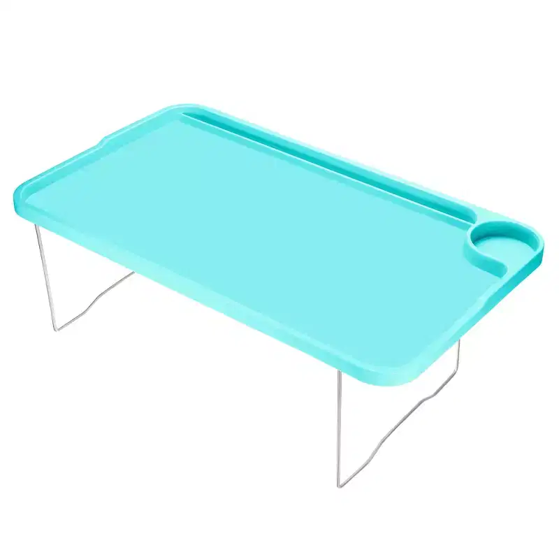 Reusable Bed Laptop Breakfast-Serving Table with Folding Legs