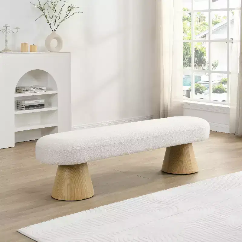 Christopher Knight Home Hermose 64 Modern Muti-functional Boucle Upholstered Dining Bench