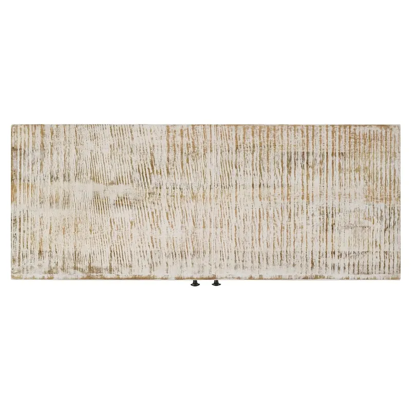 Komomo White Washed 1-Adjustable Shelf Accent Cabinet