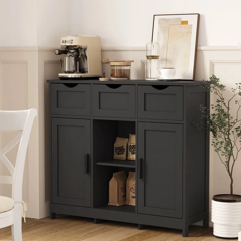 35.4 Wide 3 Drawer Sideboard - N/A