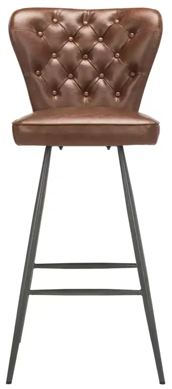Aster Mid-Century Modern Tufted Bar Stool (Set Of 2) - FOX1703 - Safavieh Couture