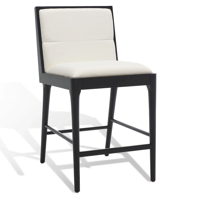 SAFAVIEH Couture Vonne Linen Counter Stool (Set of 2) - 19Wx22Dx36H