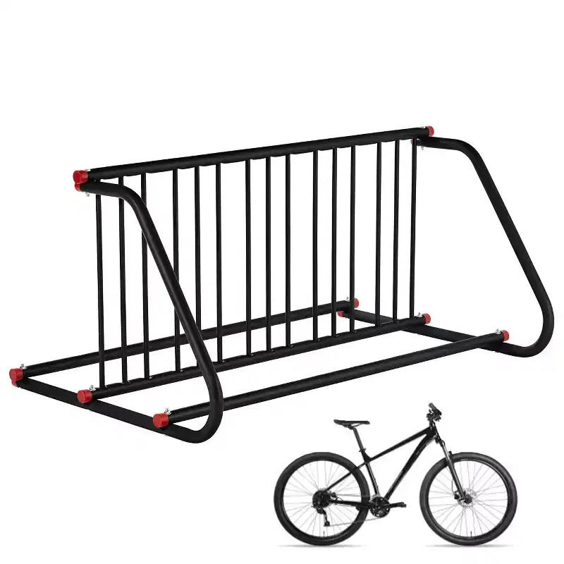 Commercial Floor Bike Rack Stand Heavy Duty, 5/10 Bike Parking Rack, Steel Outdoor Bike Rack for Garages, Stores, Schools, Solid & Easy to Assemble