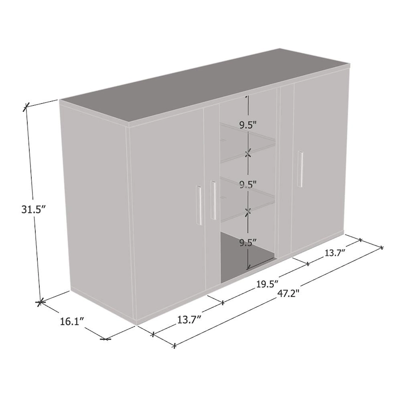 Soho S7 3D Modular Modern 47-inch Sideboard