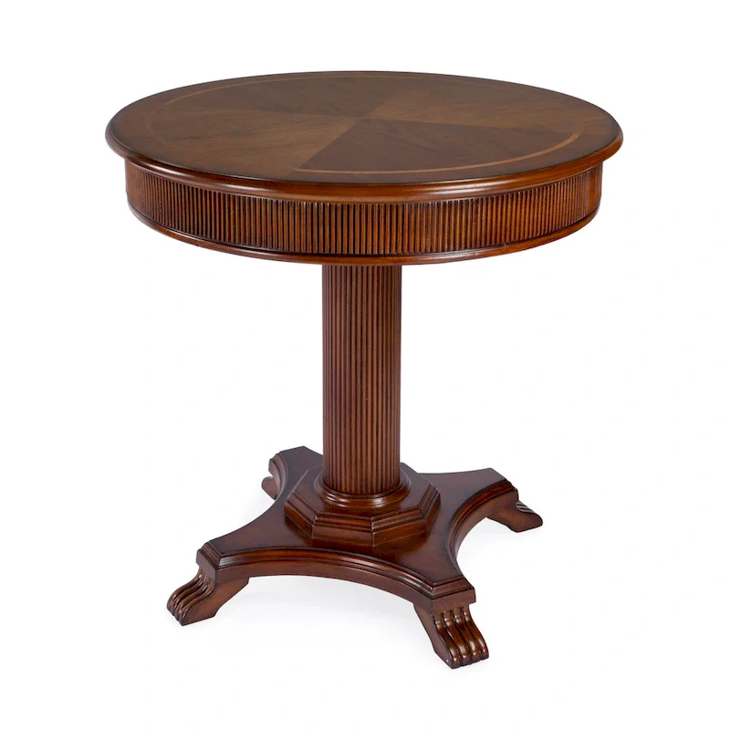 Ellsworth 36  Ribbed Pedestal Foyer Table