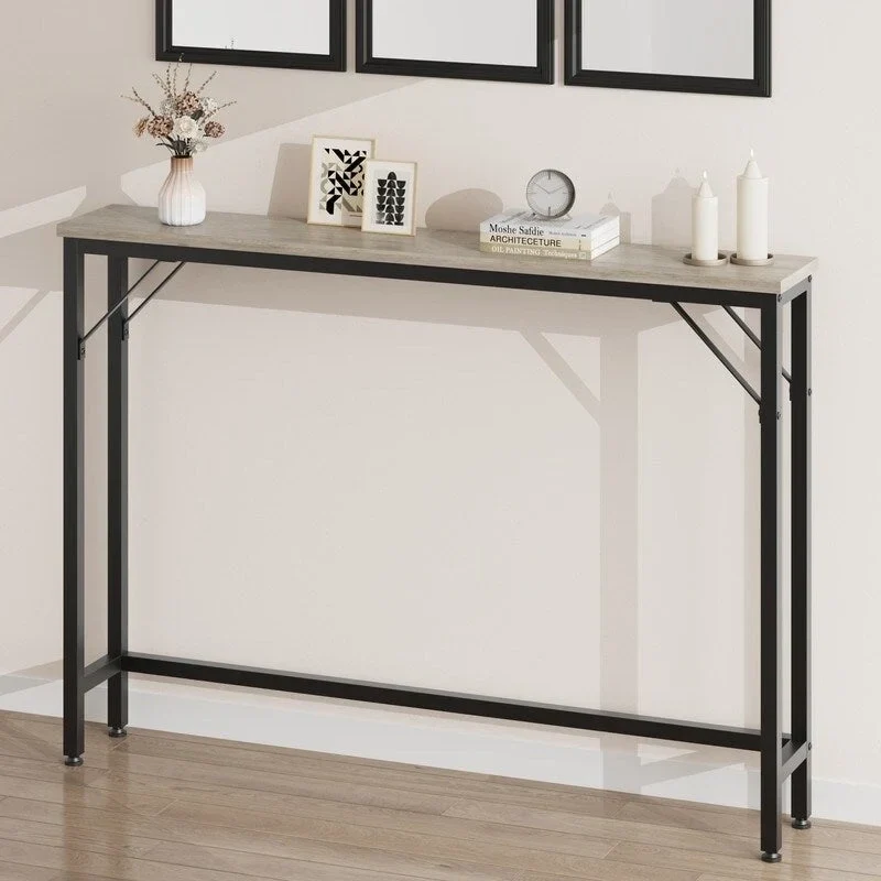 Narrow single-layer sofa back table