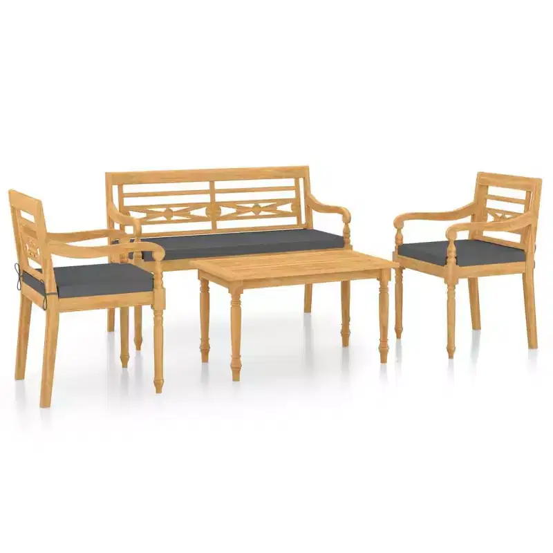 vidaXL Garden Lounge Set Teak