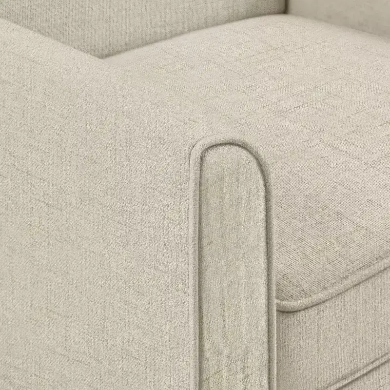 Slipcover Accent Armchair – Track Arm, Skirted Base, Removable Cushion