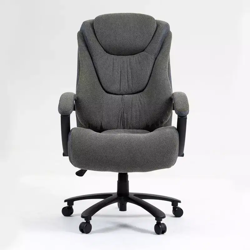 Okak Executive Office Chair with Cotton Surface, Height-Adjustable Office Chair with High Back and Wheels for Office