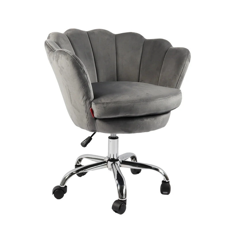 VANITII Accent Chair Swivel Vanity Chair Office Desk Chair With Wheels Modern Height Adjustable Pink/Grey/White