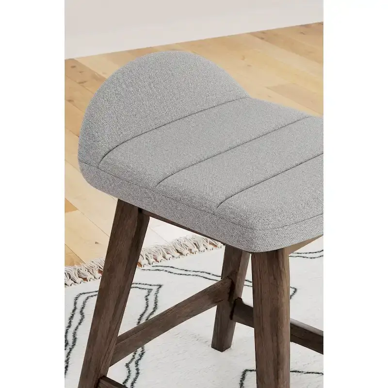Signature Design by Ashley Lyncott Upholstered Counter Height Bar Stool (Set of 2) - 19W x 20D x 29H