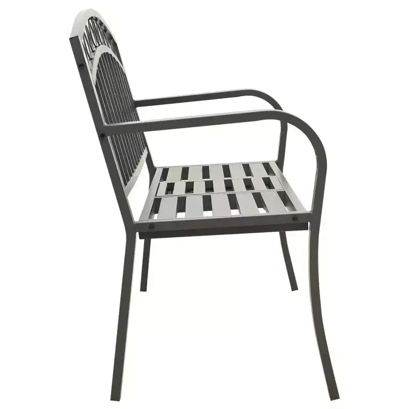 vidaXL Garden Bench Powder-coated steel Medium Durable