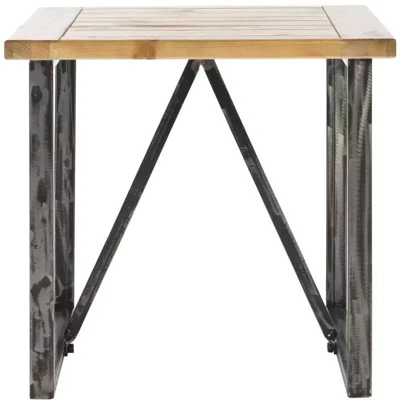 Fir Wood Metal Frame End Table 25.1