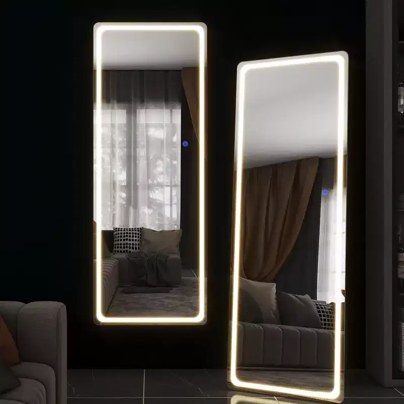 63x16 Full-Body LED Vanity Mirror with Lights, Silver