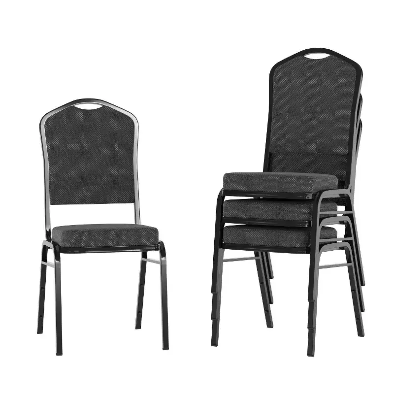 Flash Furniture 4 Pack HERCULES Series Crown Back Stacking Banquet Chair