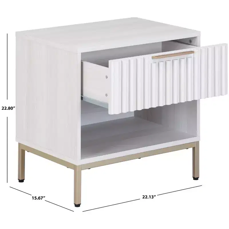 Lylia 1 Drawer Nightstand - NST9617 - Safavieh