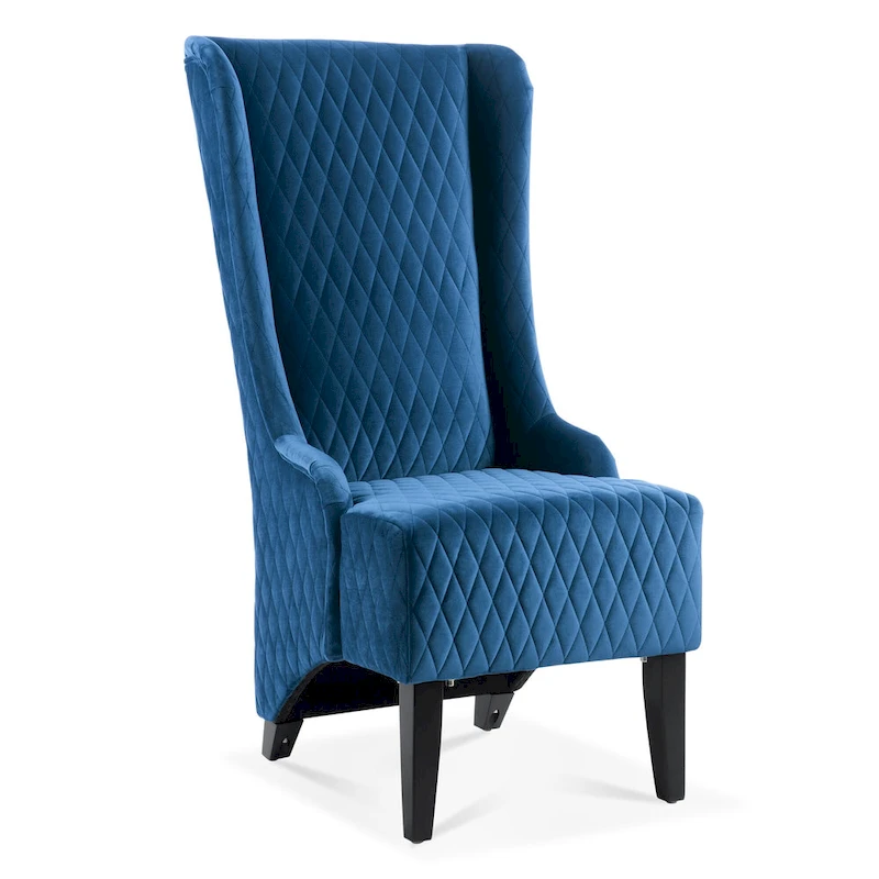 Christopher Knight Home - Evelyn High-Back Velvet Wingback Chair with Wooden Legs