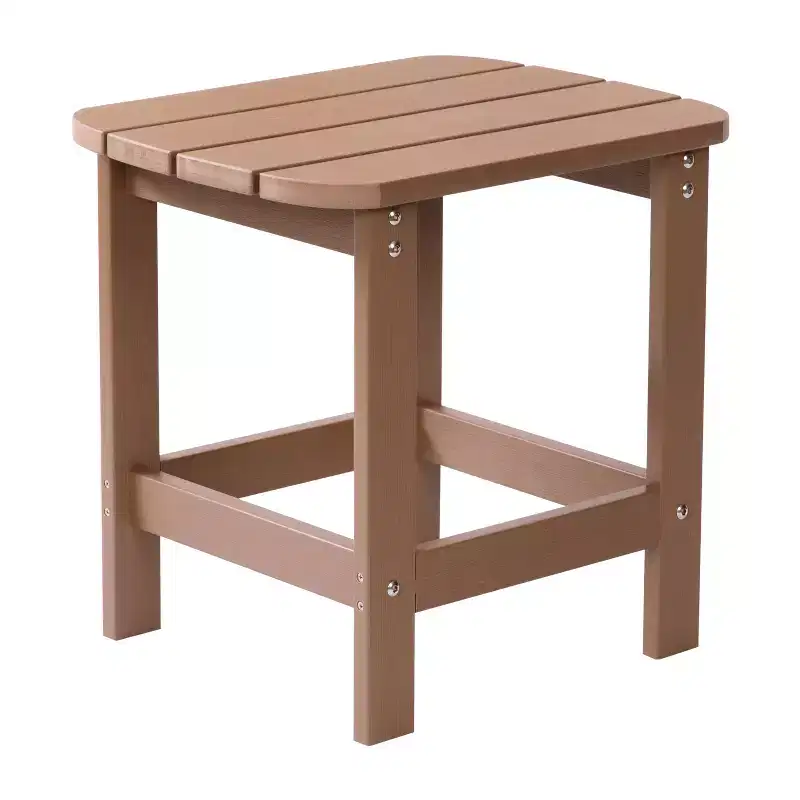 Merrick Lane Poly Resin Indoor/Outdoor All-Weather Adirondack Side Table