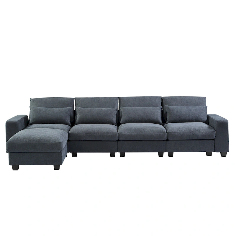 Modern L-Shape Sectional Sofa with Reversible Chaise