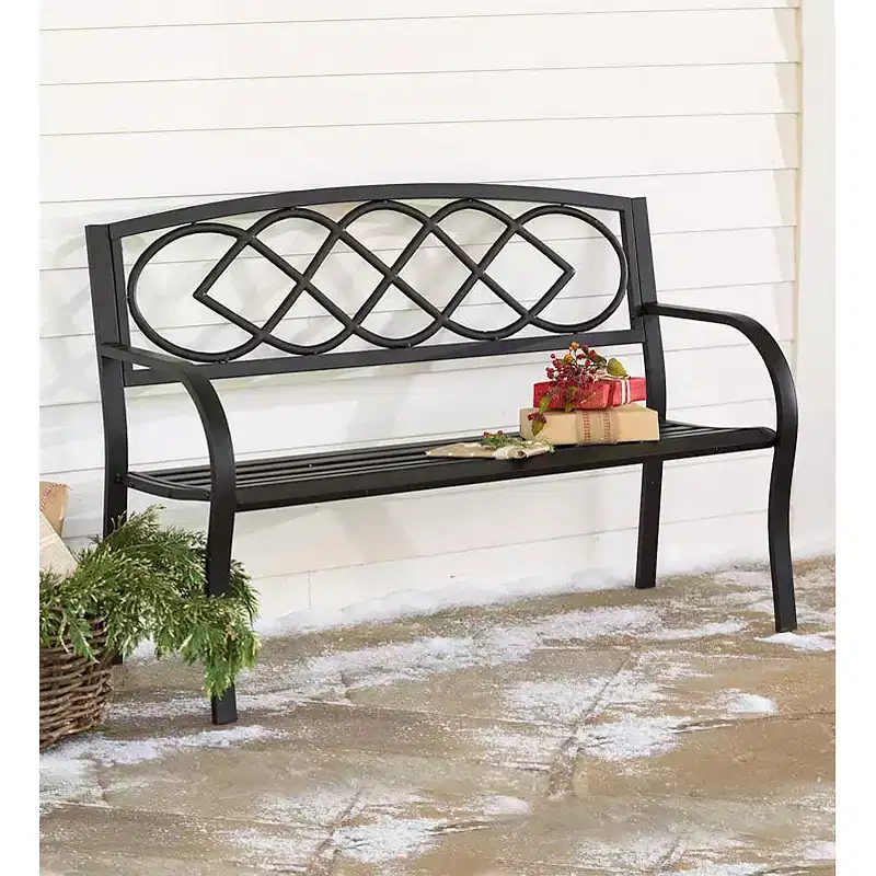 Evergreen Celtic Knot Garden Bench