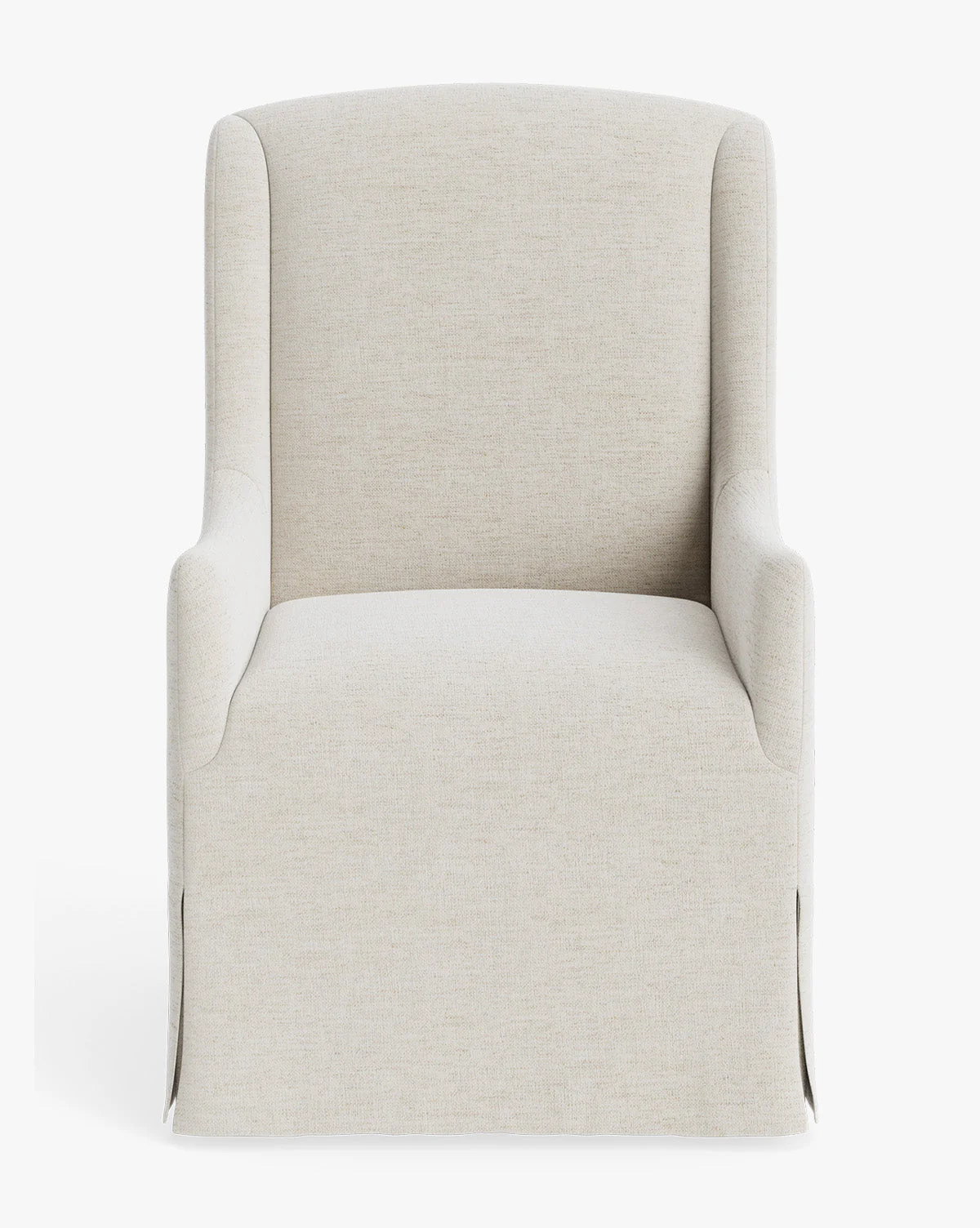 Classic Upholstered Dining Arm Chair with Curved Arms for Dining Room