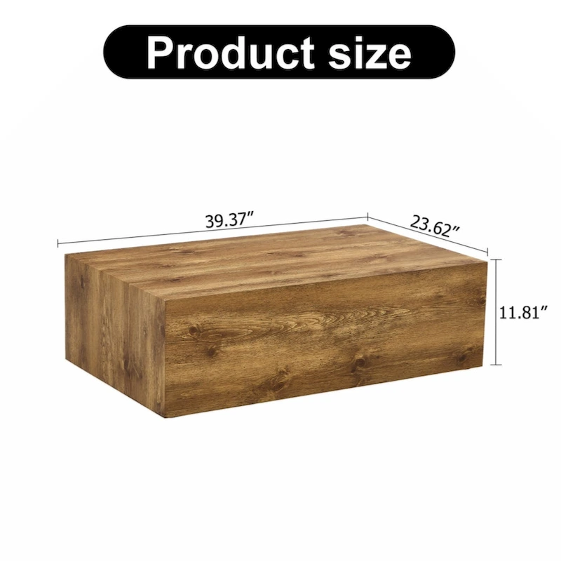 Modern MDF coffee table with wood texture pattern -stylish and durable design