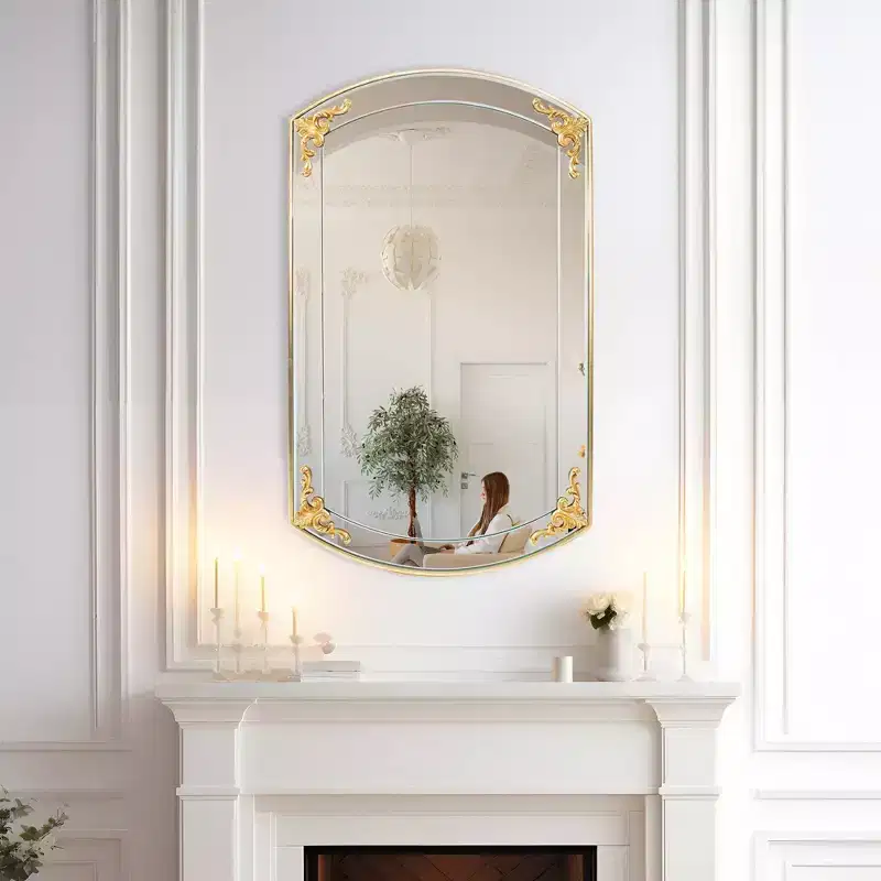 Howard Elliott 23"x39.25" Brockwell Gold Gilded Rectangular Vanity Mirror