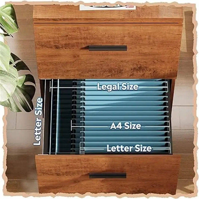 2 Drawer File Cabinet - 15.7D x 18.1W x 25.6H