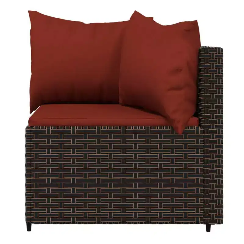vidaXL Patio Furniture Set Modern Lounge Set with Cushions Poly Rattan