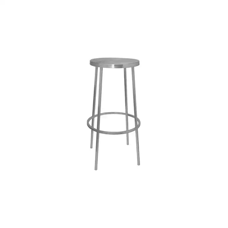 Silver Iron Bar Stool