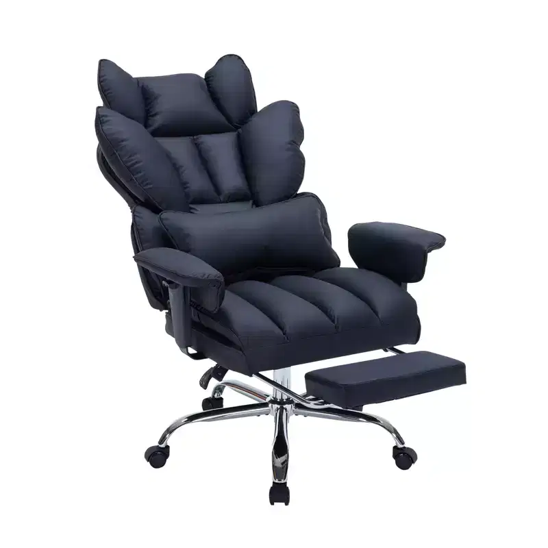 Big and Tall Office Chair with Foot Rest, High Back Gaming Chair, Leather Executive Office Chair, Ergonomic Computer Desk Chair with Lumbar Support