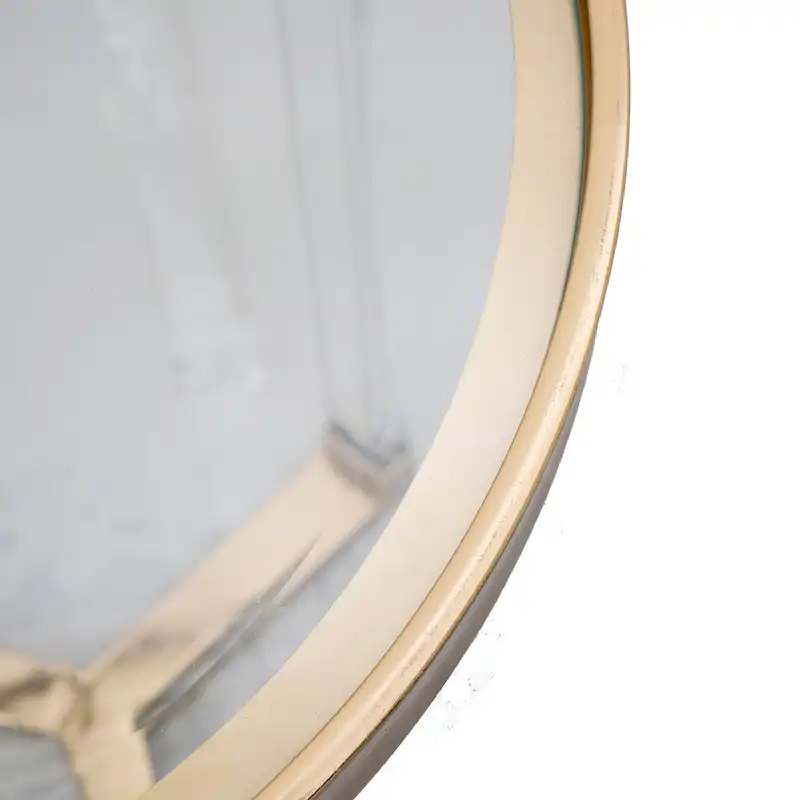 Verrill Acrylic and Iron Round Tables - Set of 2 - Gold Frame - Clear Top