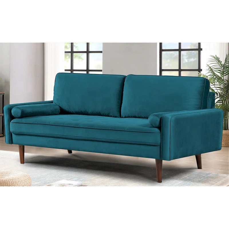 Monahan 70W Wood Frame Velvet Tufted Sofa