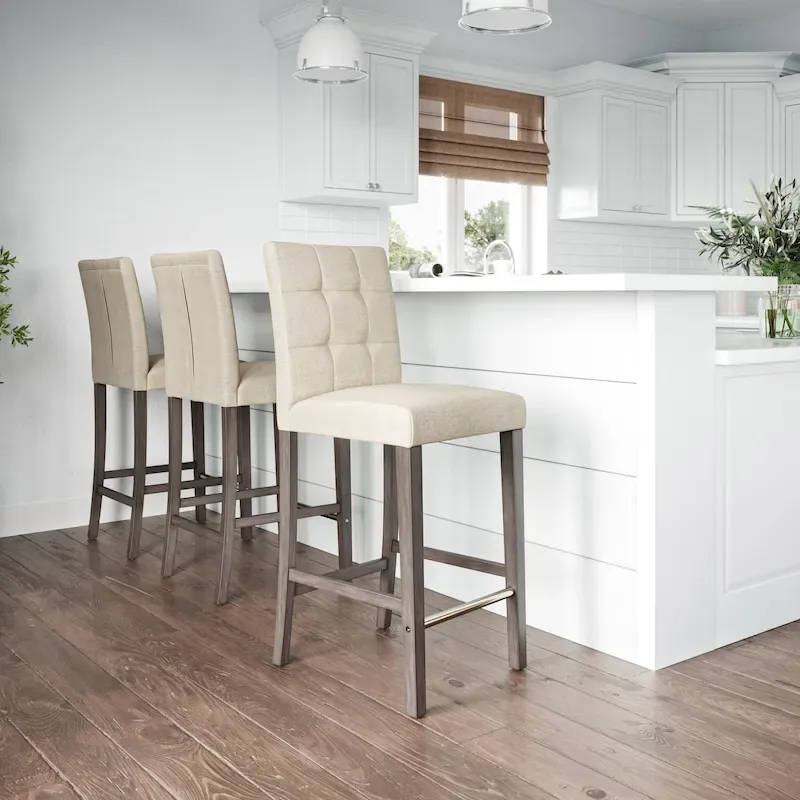 Leila Upholstered 31 Bar Height Barstool