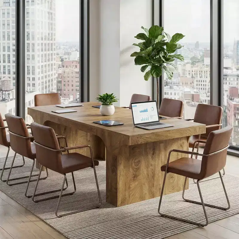 MAYEERTY 70.87 Farmhouse Wood Dining Table, Multifunctional Rustic Kitchen & Office Desk