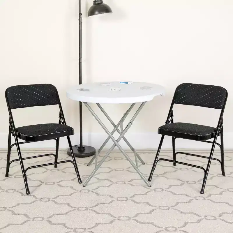 2-Pack Home & Office Party Events Fabric Padded Metal Folding Chair