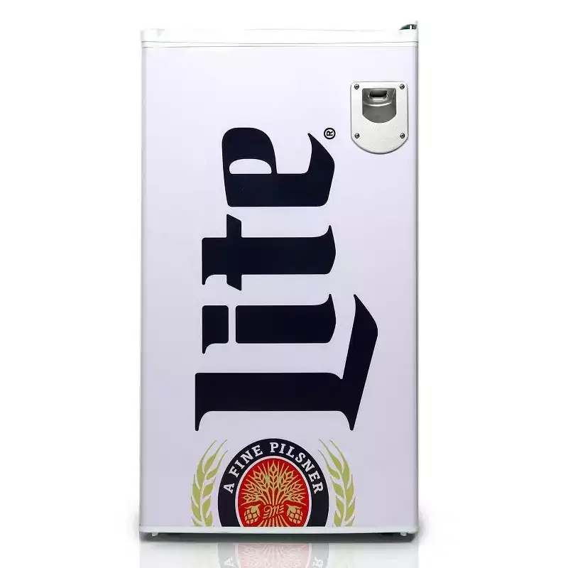 Miller Lite Compact Fridge with Bottle Opener, 3.2 cu ft (90L) - White