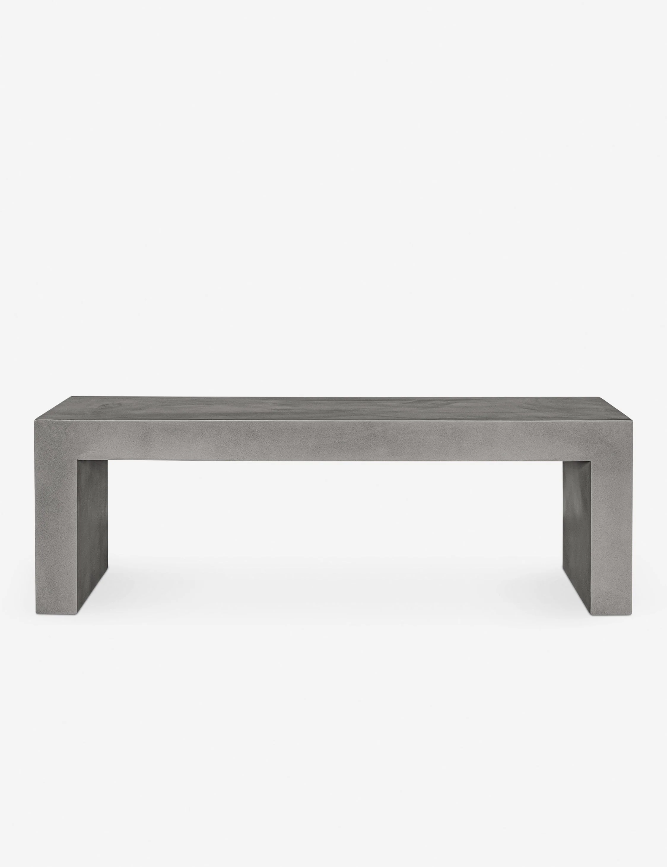 Bench Thanks to an innovative fiber and concrete blend, the bench offers the look and feel of solid concrete without the added weight