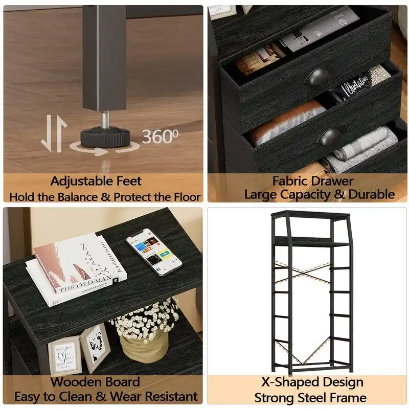 5-Drawer Storage Dresser with Metal Frame