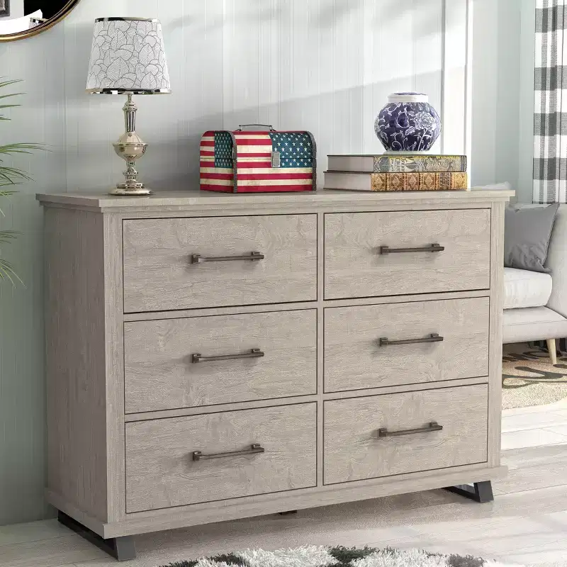 52" Dresser with 6 Drawers