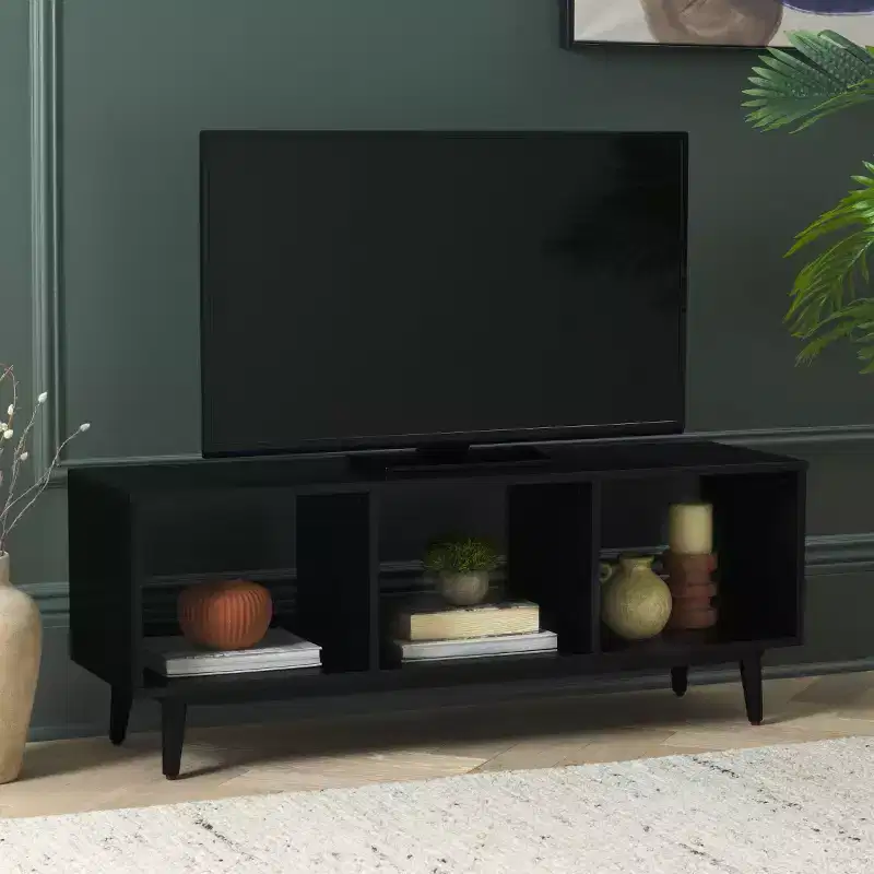 Nightstand with Drawer and Open Shelf, Bedside Table with Storage for Bedroom