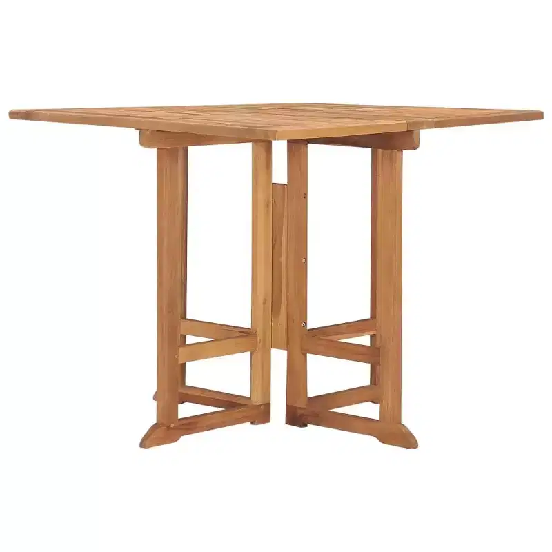 vidaXL Folding Garden Dining Table in Solid Teak Wood