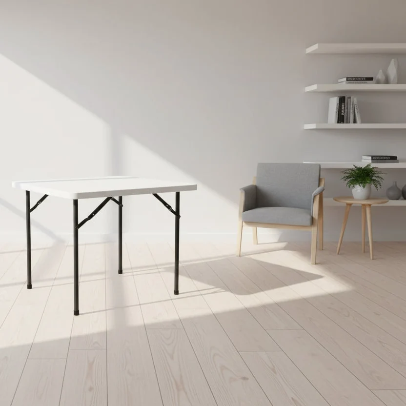 Square Plastic Folding Table, 36