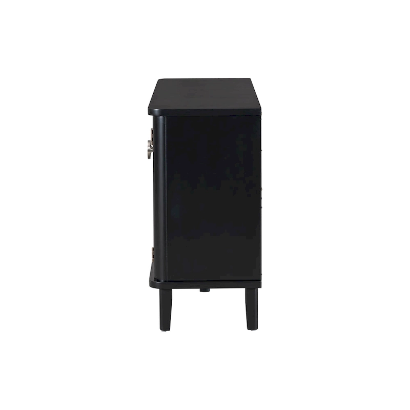 Simple and Atmospheric Solid Wood Veneer Fraxinus Mandschuric Cabinet