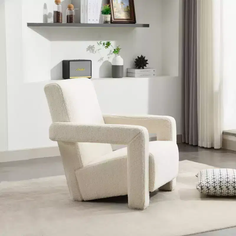 Modern Accent Chair — Upholstered Velvet Armchair