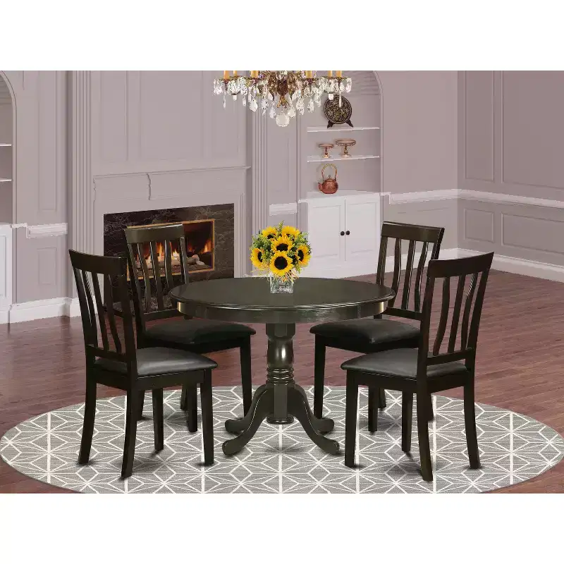 Belmont Kitchen Table -Dining Table And Dinette Chairs, Cappuccino
