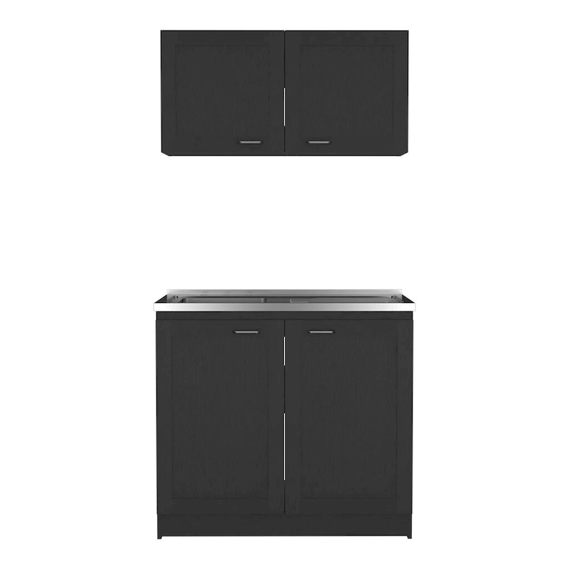 Cabinet Set, Garage, Black,30,8 H X 39,3 W X 20,4D