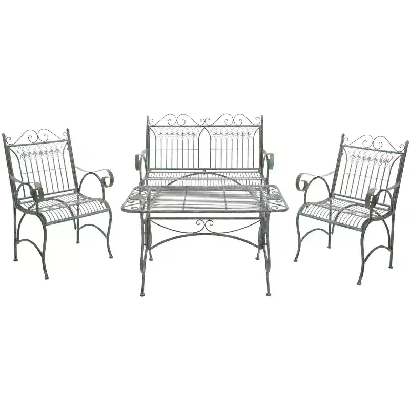 Leah 4 Piece Patio Set - Indoor/Outdoor - PAT5000 - Safavieh