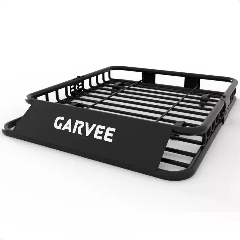 Roof Rack Cargo Carrier, 51''x36'' 200LBS Capacity  Electroplated Steel Roof Basket with Wind Fairing for SUV/Jeep/BMW